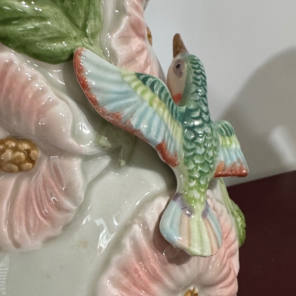 1987 VINTAGE 2 QT FITZ & FLOYD 3D HUMMING BIRD PITCHER - Picture 9 of 9